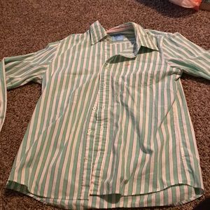 green striped hollister button down